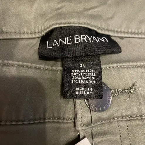 Lane Bryant green skinny pant 26