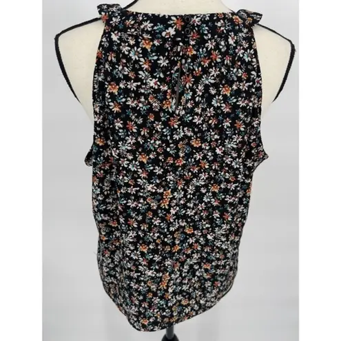 Stitch Fix The General Good Stitch & Fix Womens Halter Top Floral Mesh Black Size XXL