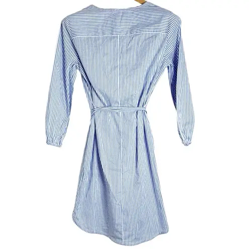 J. Crew Factory Blue/White Striped Tie