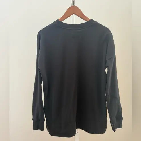 THE NORMAL BRAND Puremeso Split Side Overshirt Black Size XS