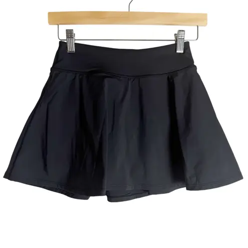Addison Bay Black Golf Tennis Athletic Flounce Mini Skirt Shorts Size XXS