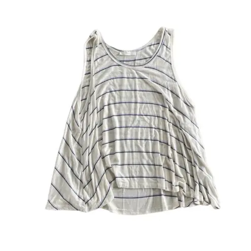 Urban Outfitters  Size Medium White and Blue Flowy Striped Tank Top