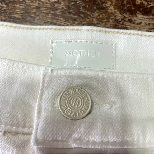 MOTHER The Rambler Cargo Ankle Jeans in Cream Puffs Size 28