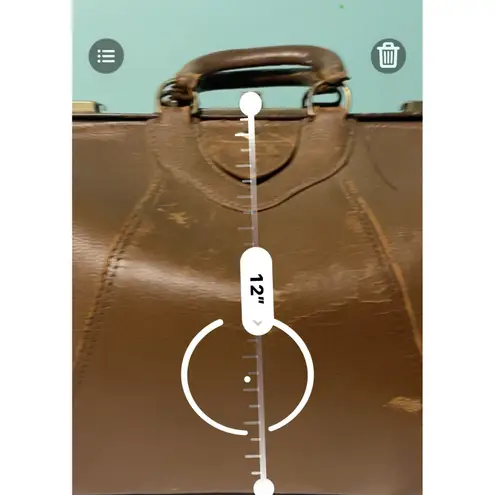 Vintage Leather Doctors Bag With Brass Hardware & Handle