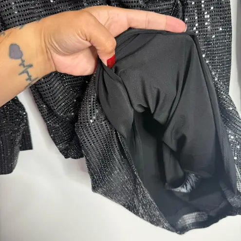 City Chic NWT Sequin Glow Dress In Black Size XXS/12