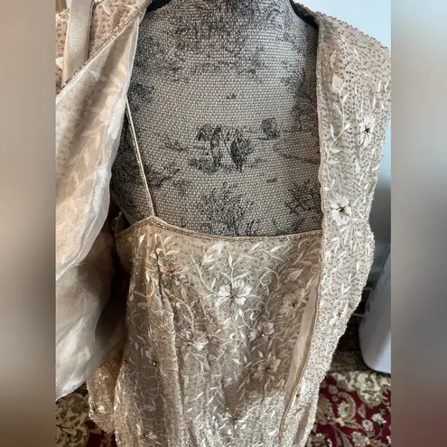 😍Absolutely Stunning Vintage Beaded Silk Montage Collection by Mon Cheri 20 Set White Size undefined