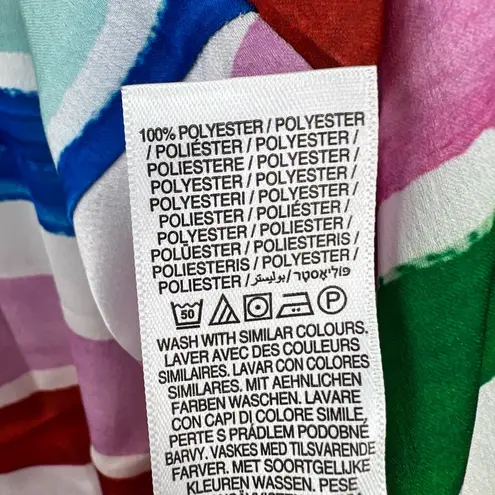 Never Fully Dressed Suki Striped Cami Lightweight Silky Rainbow Stripe US 4 New Blue