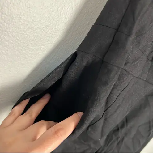 Black Halter V Neck Open Back Jumpsuit