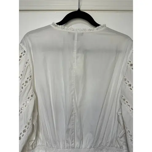 Something Navy Women's Size XXL Long Sleeve Dress White Eyelet Cinch Waist NWT