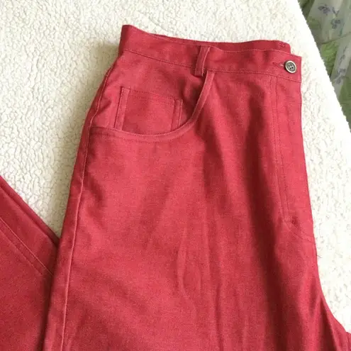 Doncaster Red Jeans Stretch Denim Pants Chambray - Size 12 Petite