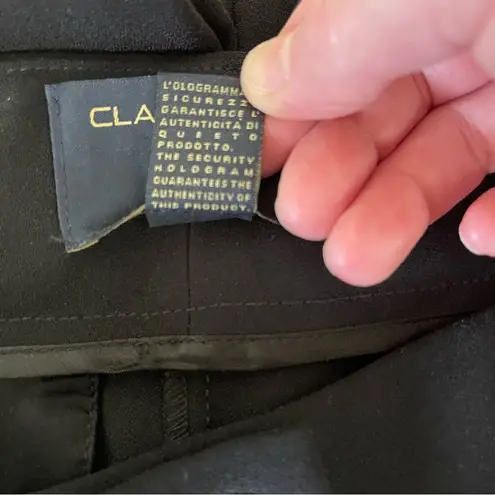 Roberto Cavalli Vintage 90s Y2k CLASS Black Pants Trousers Slacks Gold Zipper 8