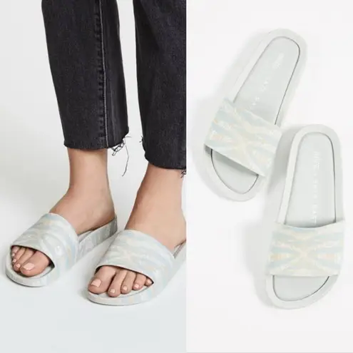 Melissa Beach Slide + Baja East Gray Camo Beach Sandals Slides Size 9 EUC