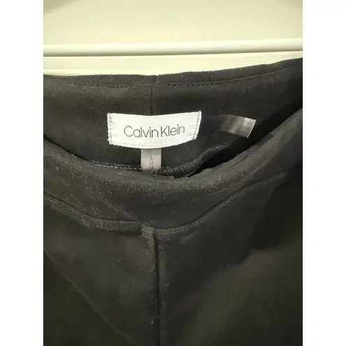 Calvin Klein  Women's Black Pant size large Pull-On Faux Suede Slim Fit Stretch! - Image 7
