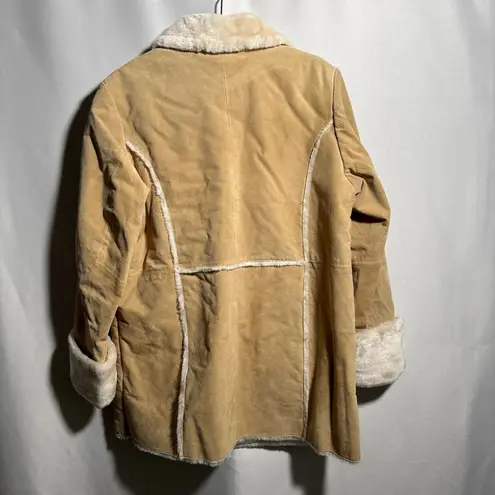 VTG Adler Collection Penny Lane Button Up Tan Brown Suede Jacket Womens L Y2K Size undefined