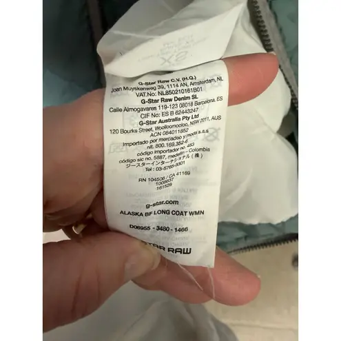 G-star Raw Sage Green Funnel Neck Puffer Coat XS Quilted Lightweight Minimalist