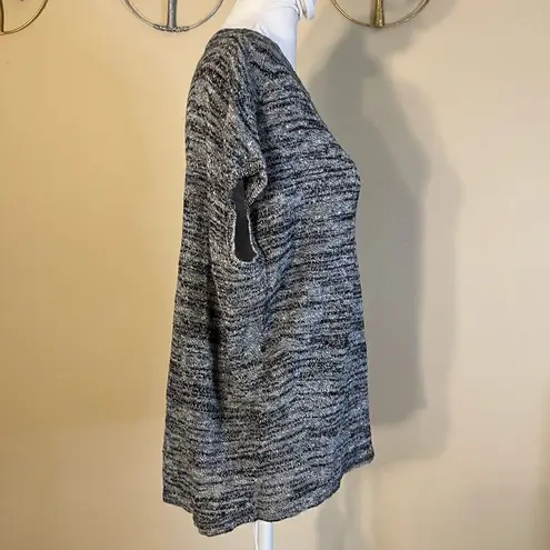 Pure Jill Black Gray Linen Blend Lightweight Sleeveless Pullover Knit XS Gray