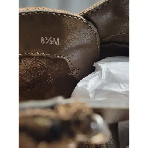 Bella Vita Izzy Ankle Boots Women's 8.5 Brown Faux Suede Side Zip Round Toe