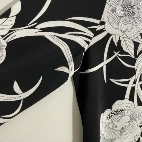 Dennis Basso Printed Caviar Crepe 3/4-Sleeve Tunic Size Small