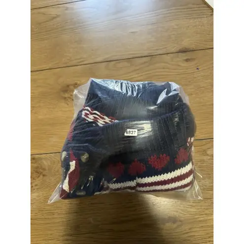 Signature By Northern Isles Cardigan Sweater Size XL Hand Embroidered USA VTG