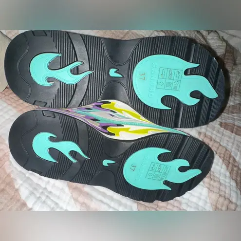 Sandro NEW Flame Trainer Sneakers Multicolor Suede Sold OUT Online