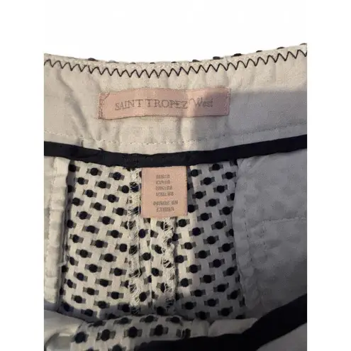 Saint Tropez West Saint Tropez Black/ White Patterned Scalloped Hem Shorts 8