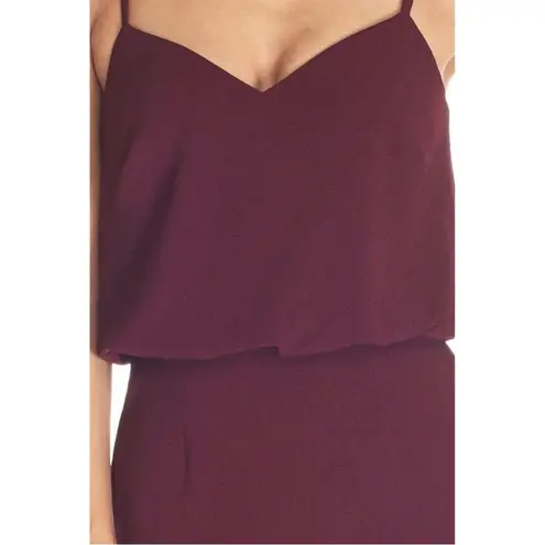Dress the Population NWT Alondra Bubble Hem
Blouson Top Midi Dress in Burgundy