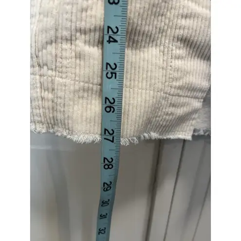 ZARA  Corduroy Shacket Cream Frayed Hem Button Up Size M Pockets‎ Western Boho thumbnail 3