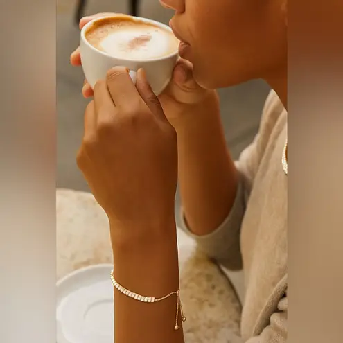 Nicola Parisi 14kt Plated Cubic Zirconia Tennis Style Slider Bracelet New Box