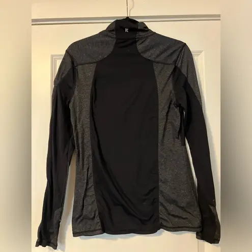 Kyodan  Black Athletic Stretchy Half Zip Jacket Size Small