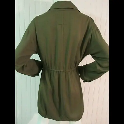 Tarsa military cargo jacket by en Creme sz small Green