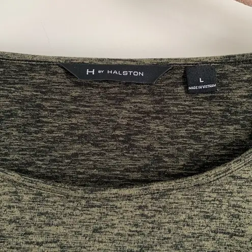 H by Halston Green Marled Top