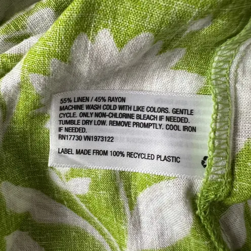 Ava & Viv Women's Plus Size Green and White Short Sleeve Blouse - Size X - NWT