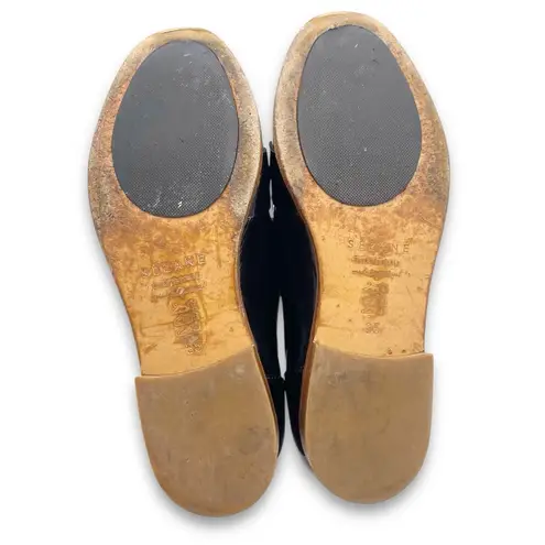 Sézane Michel Loafers Size 35 Black Patent Leather Slip-On Flats Minimalist