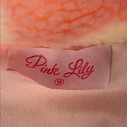 Pink Lily Pink and White Cowl Neck Sherpa Pull Over with Cozy Fuzzy Texture - Image 8