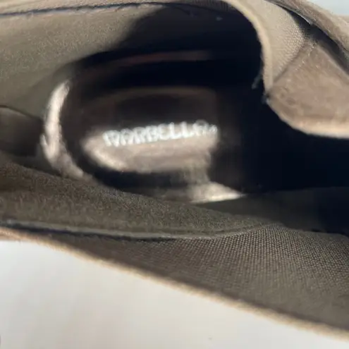 Marbella Women's Faux Suede Brown Wedge Ankle Boots Size 11 Boho Edgy Neutral