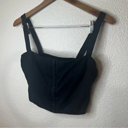 ANDIE black Snap cropped tankini swim top NEW XL