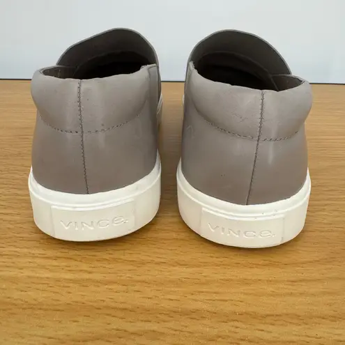 Vince  Corbin shoes women's 7 sneakers slip on leather taupe