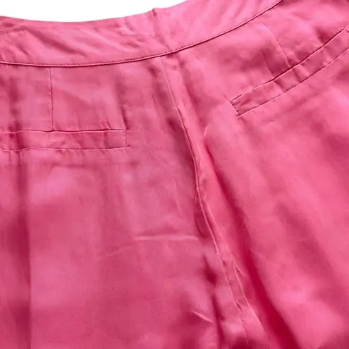Ena Pelly Lillian Cupro Pleated Wide Leg Trousers Pink Size undefined