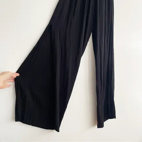 Cleobella New gauzy wide leg pants slit smocked elastic waist pull on boho XS