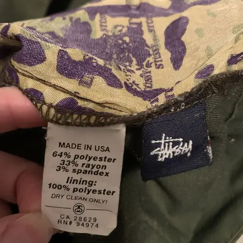 Stüssy Stussy Moto Utility Military Asymmetrical Full Zip Jacket Sz M Fit S Safety Pin