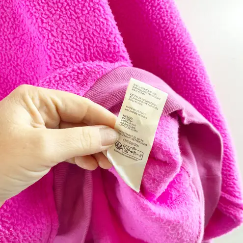 Pilcro Crewneck Sherpa Fleece Long Sleeve Sweatshirt Pink 1X