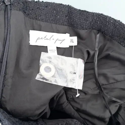 Petal and Pup Womens Dress Size XL Black Strapless Tweed Mini Bustier Chic Party