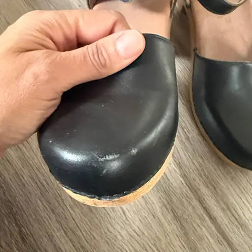 Dansko  Black Leather Mary Jane’s Womens  Mules with Strap 38 US 7