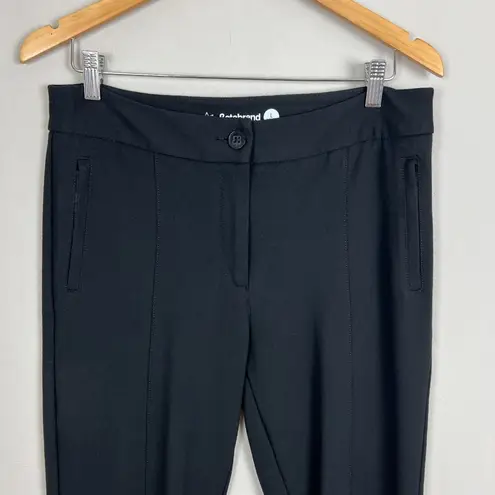 Betabrand Pants Womens Large Petite Black Ankle Zip Ponte Center Seam Slim Leg