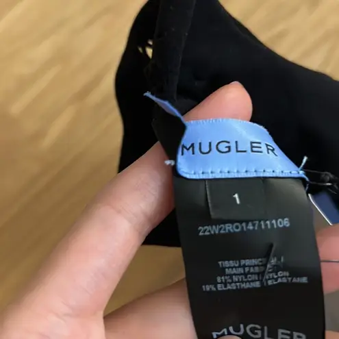 NWT Mugler cut out mock neck body con dress