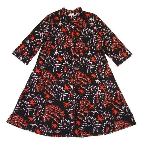 NWT ZURI Kenya Just One Dress in Acadia Cotton Button Down Shirtdress S