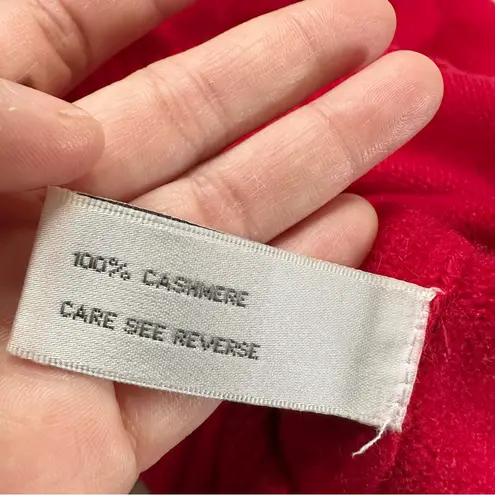 Sutton Studio Women’s 100% Cashmere Turtleneck Sweater Longsleeve in Hot Red L Size L