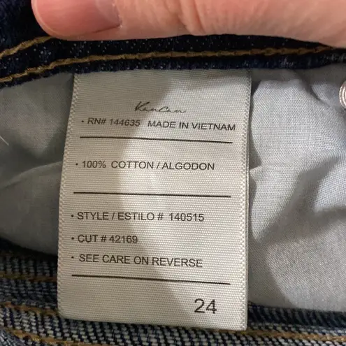 New Kancan for Maurices High Rise Ripped Button Fly 3.5” Short size 24 Blue