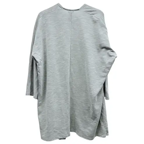 Donni Ribbed Lightweight Open Front Cardigan in Light Grey One Size NWT Gray