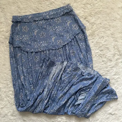 Spell & The Gypsy Collective Spell & The Gypsy Celestial Legs 11 Skirt Maxi Thigh High Slits Blue Sz XL - Image 3